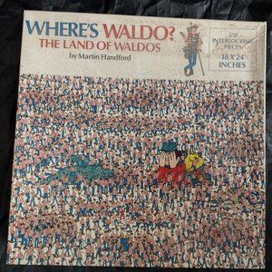 Vintage 1990 Where's Waldo? The Land Of Waldos 550 pc Puzzle
